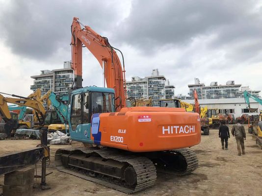 Хорошее состояние Подержанный 19400KG Оранжевый Hitachi экскаватор Zx200 с двигателем ISUZU AA-6BGIT