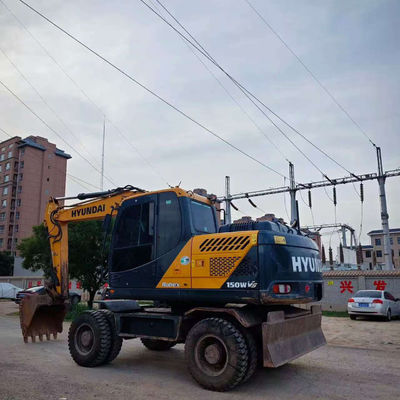 Hyundai 150W-9 Использованные экскаваторы 15тонны Большие гидравлические колеса экскаватор экскаватор