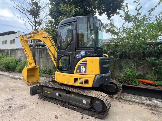 Использованный оригинальный мини-экскаватор Komatsu PC55 5,5 тонны из Японии с основными компонентами: двигатель, мотор, насос